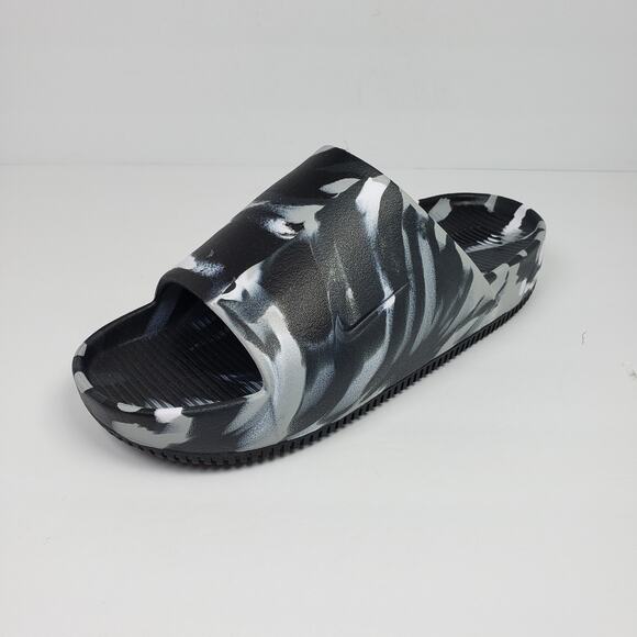 Nike Calm Slide SE Mens Size 8 Womens Sz 9 Black Marble Slip On Slide Sandals main image 5